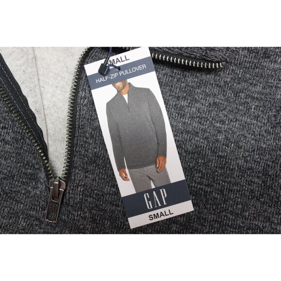Gap men's half zip mock neck knit pullover sweater S - Picture 9 of 11